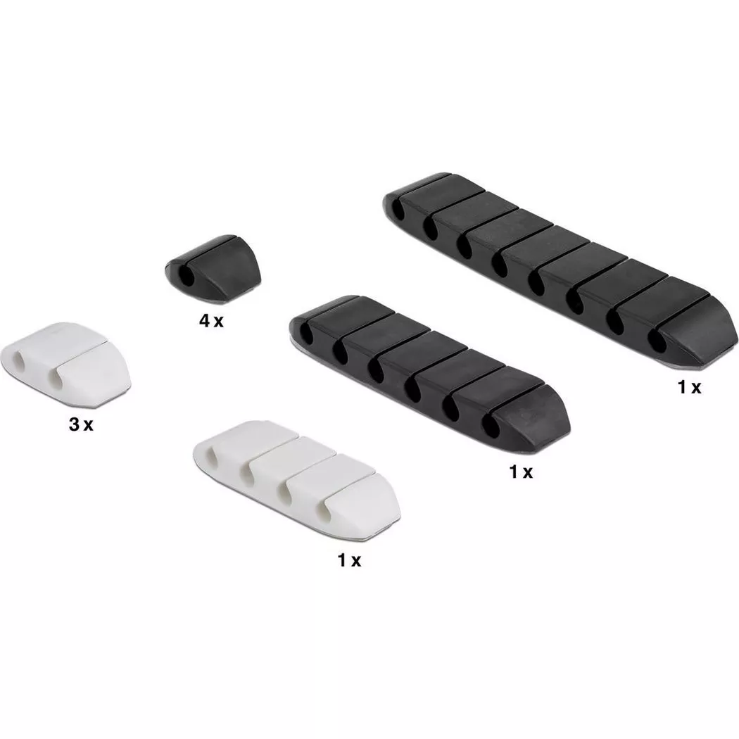 Delock Kabelclip, selbstklebend, 10 Stk., schwarz - Delock