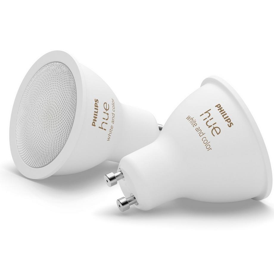 Philips Hue White and Colour Ambiance GU10 400lm confezione da 2  
