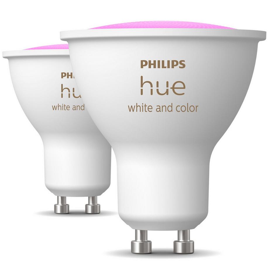 Philips Hue White and Colour Ambiance GU10 400lm confezione da 2  