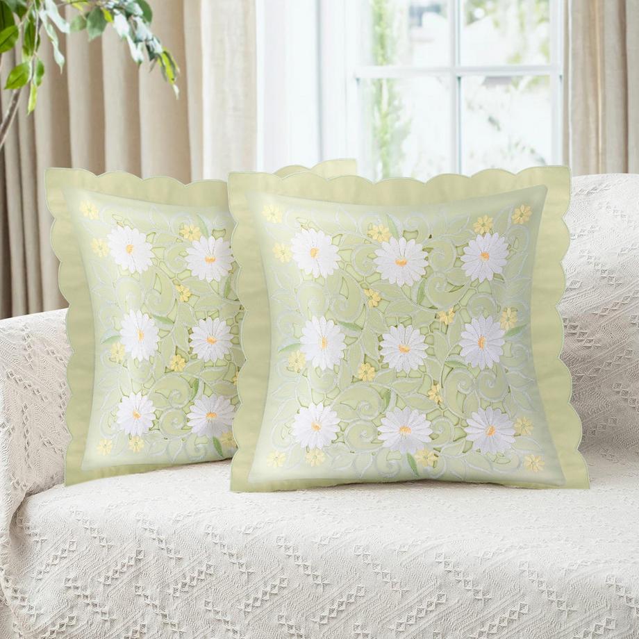 Avizar 2 Stk. Kissenbezüge Margeritenblume  