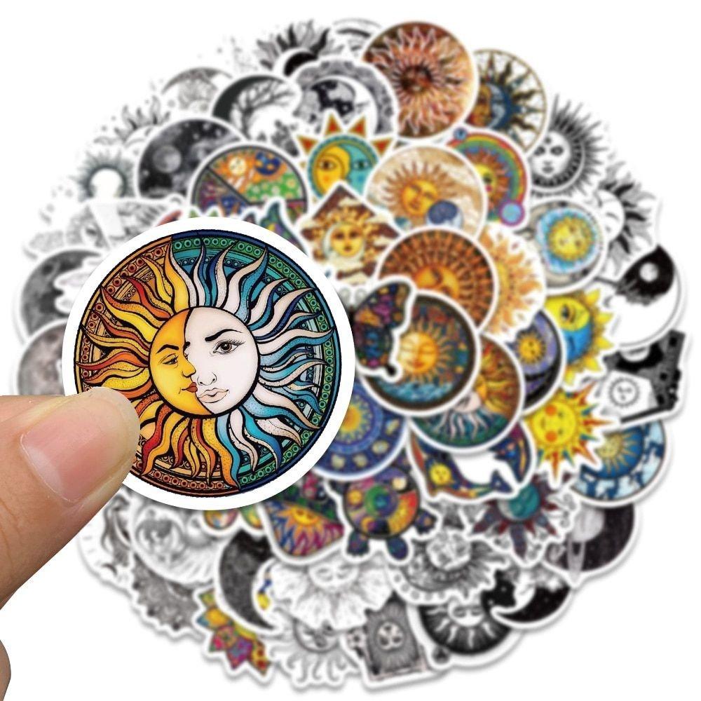 Gameloot Aufkleber - Sonne und Mond - 50 Stk  