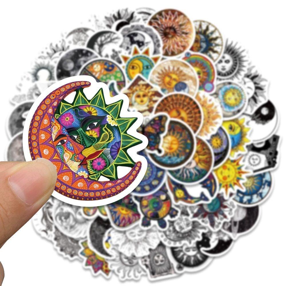 Gameloot Aufkleber - Sonne und Mond - 50 Stk  