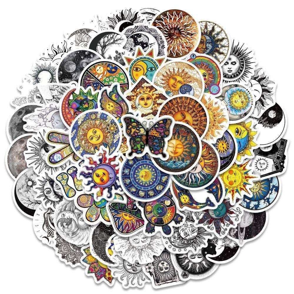 Gameloot Aufkleber - Sonne und Mond - 50 Stk  