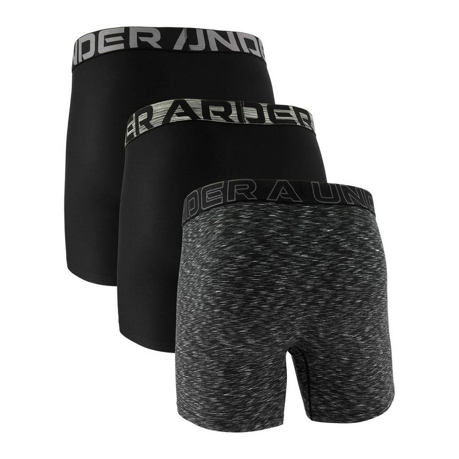 UNDER ARMOUR Boxer 3 Pack Conforme à la Silhouette UA Performance Tech Space Dye 6 Pouces  