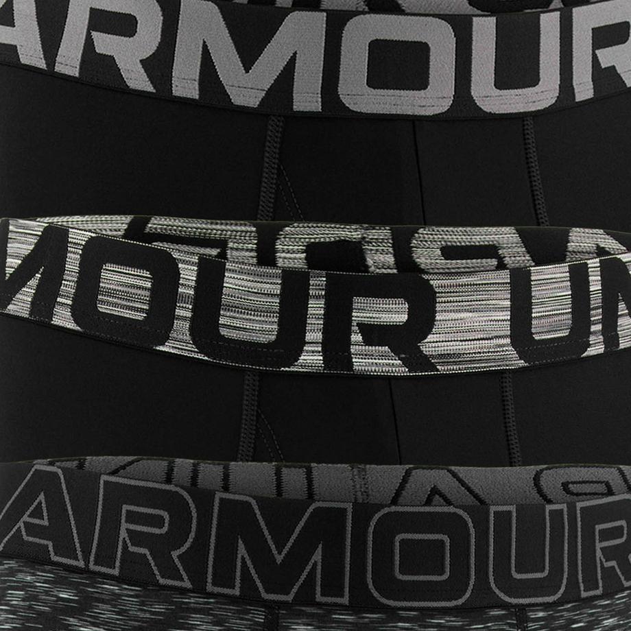 UNDER ARMOUR Boxer 3 Pack Conforme à la Silhouette UA Performance Tech Space Dye 6 Pouces  