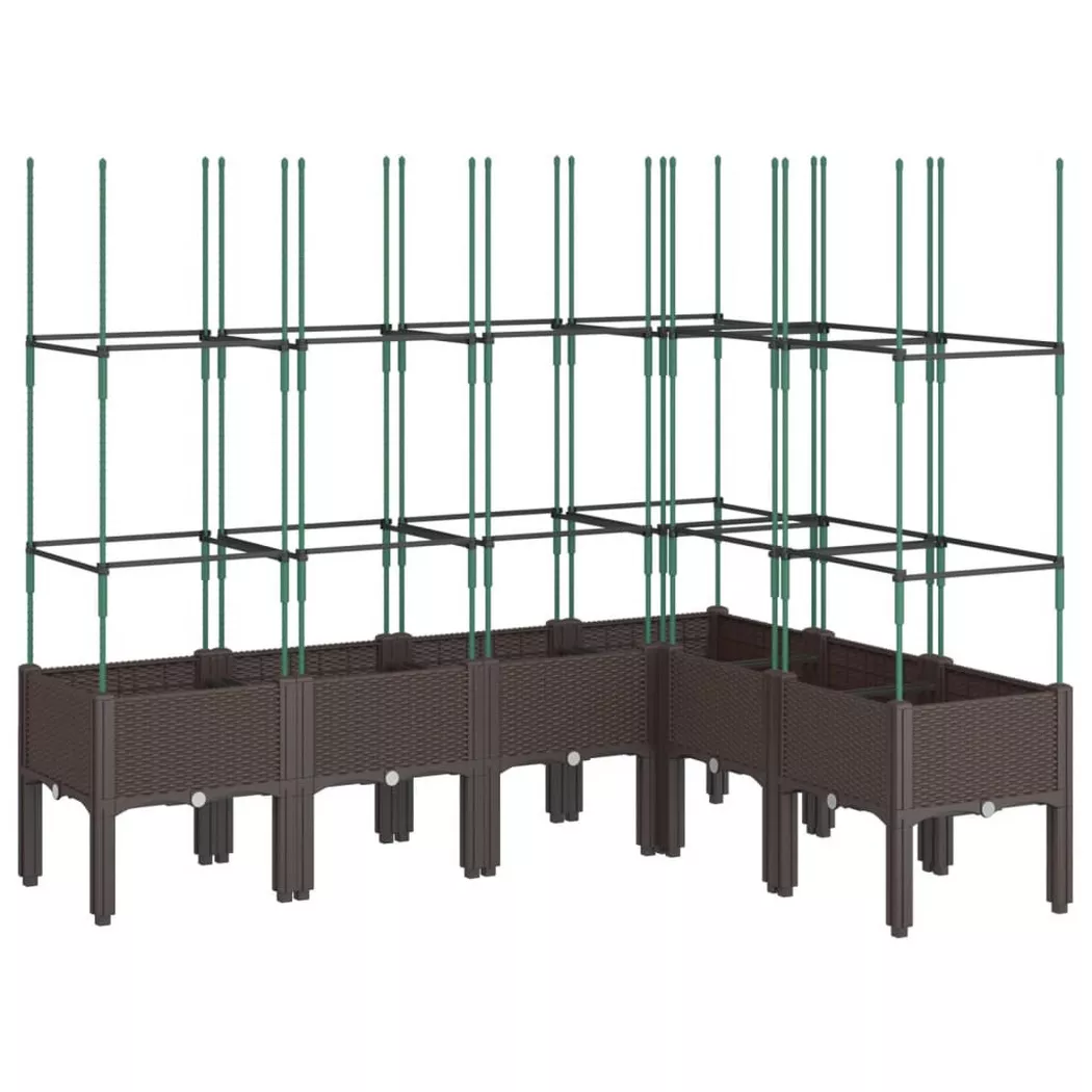 VidaXL - Jardinière polypropylène, One Size, Marron