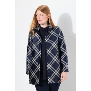 Ulla Popken Jacke Karomuster Stehkragen  