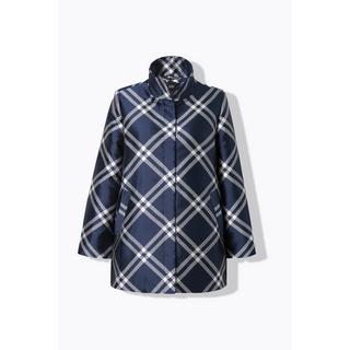 Ulla Popken Jacke Karomuster Stehkragen  