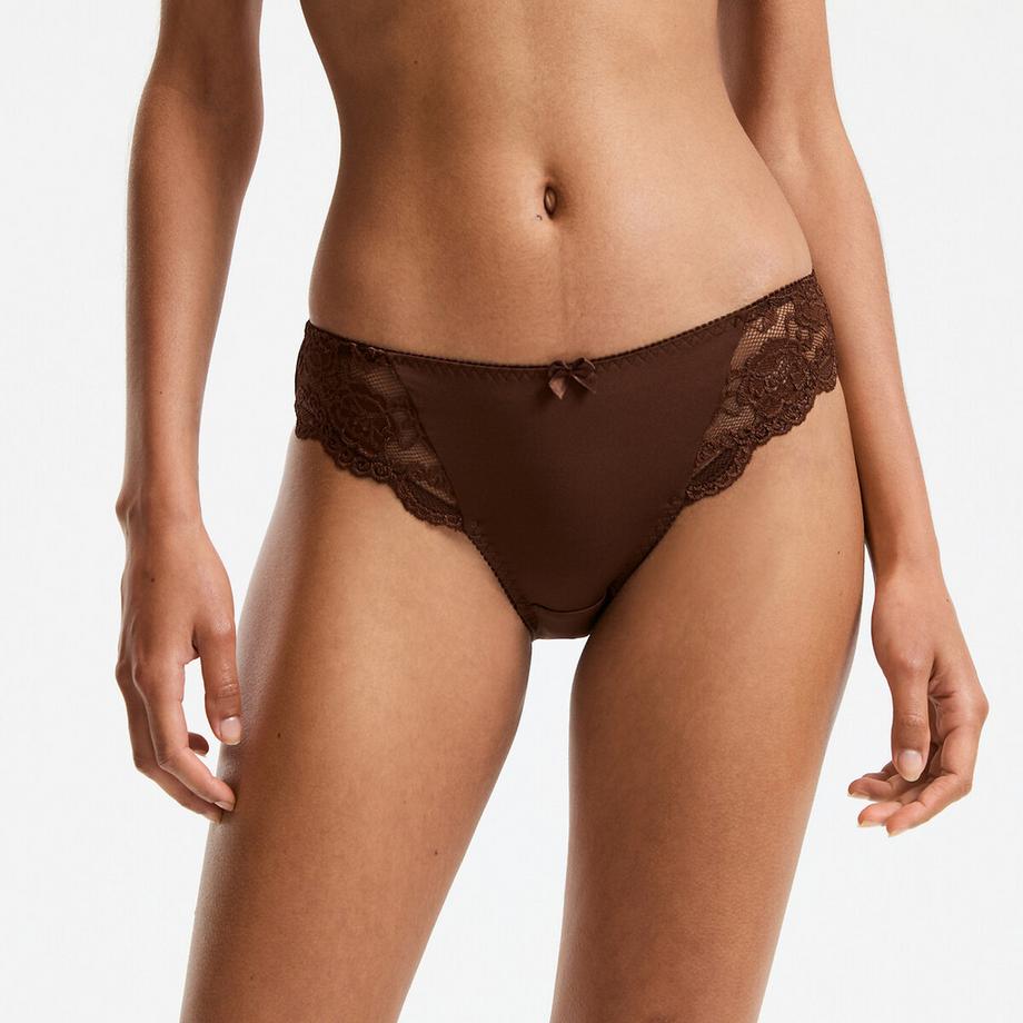 Lot de 2 slips en dentelle et microfibre Anthea