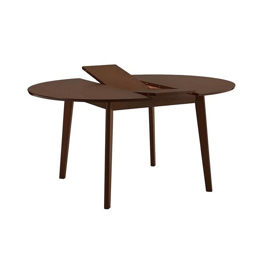 Vente-unique  Essgruppe TIFFANY Esstisch + 4 Stühle Buche massiv Nussbaumfarben 