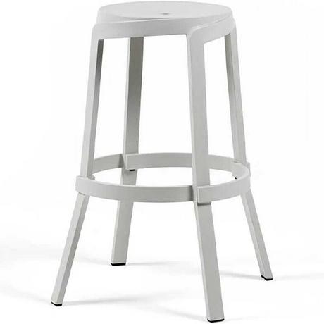 NARDI outdoor Tabouret de bar de jardin Stack Maxi blanc-gris  