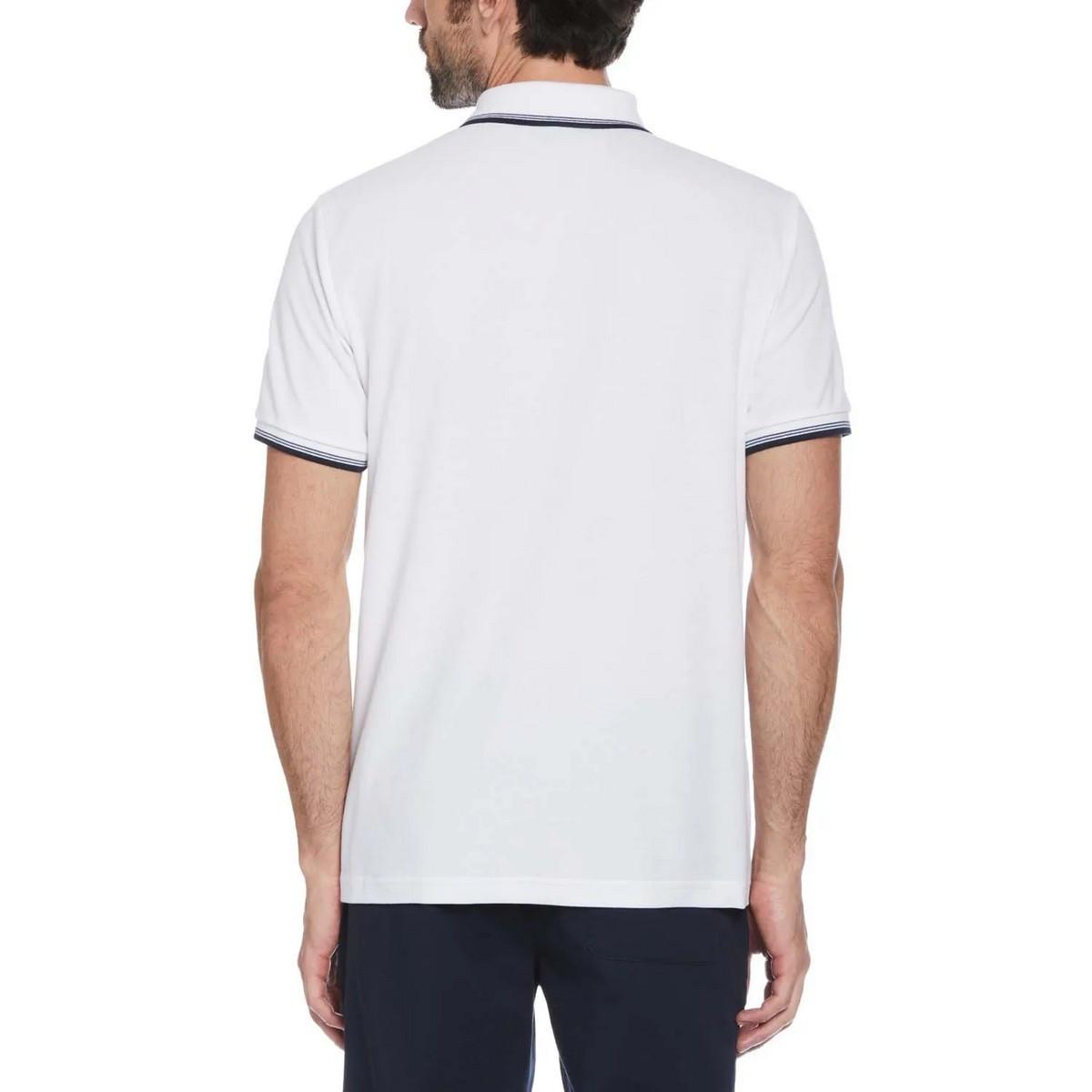 Original Penguin Poloshirt mit Kontraststreifen  