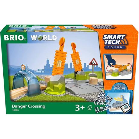 BRIO  World Smart Tech Sound Gefährlicher Bahnübergang 