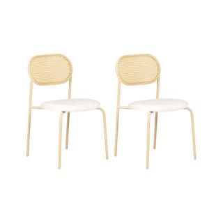 Beliani Lot de 2 chaises en Métal Rétro ADAVER  