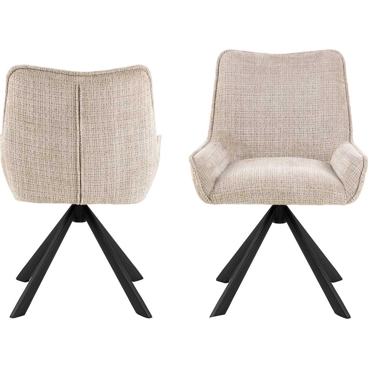 mutoni Chaise de salle à manger Omero beige (1 pièce)  