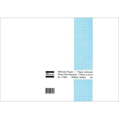 Favorit FAVORIT Block A3 1736 B weiss 80g 50 Blatt  