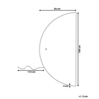 Beliani Wandspiegel aus Glas Minimalistisch LOUE  