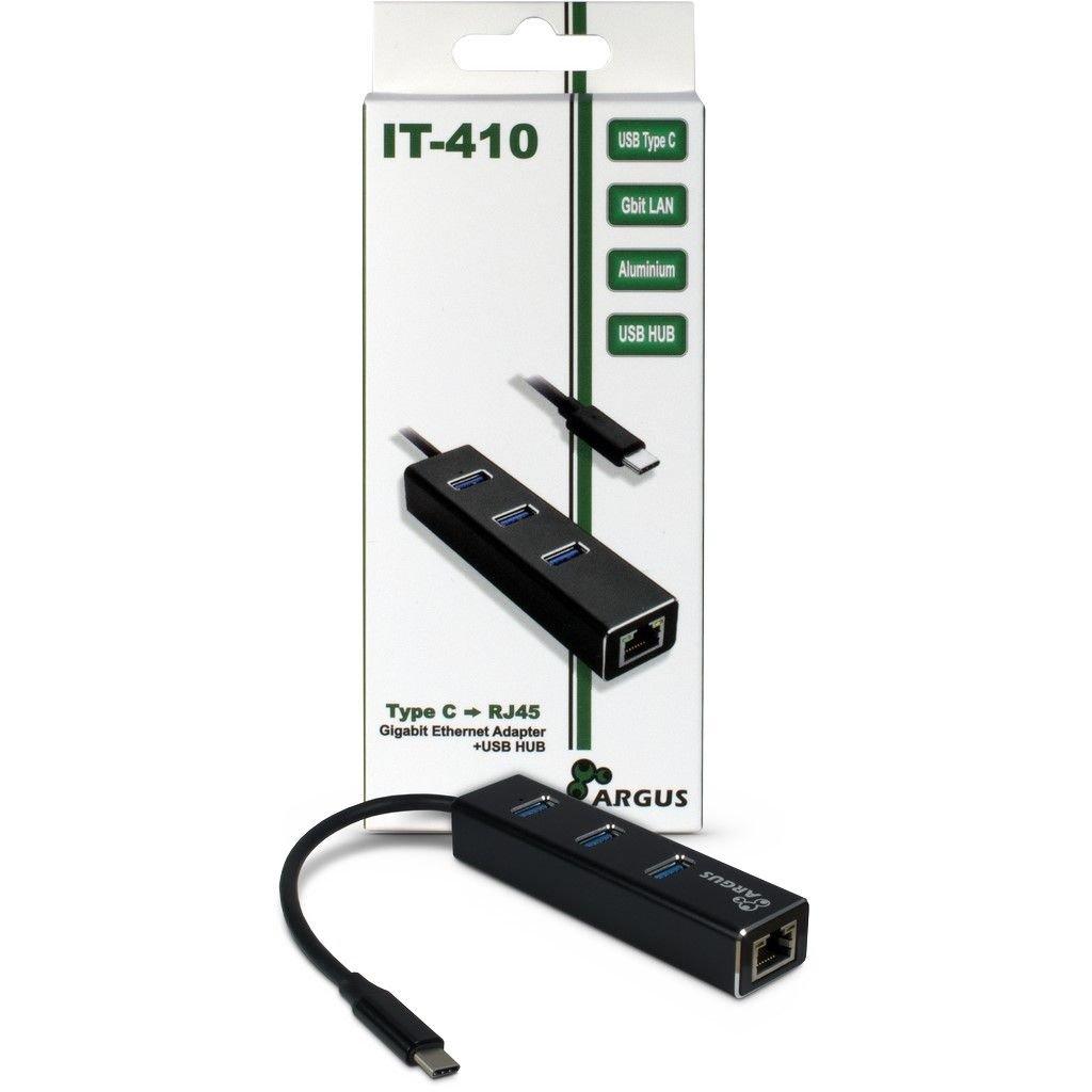 Intertech  ARGUS IT-410 USB 3.2 Gen 1 (3.1 Gen 1) Type-C Noir 