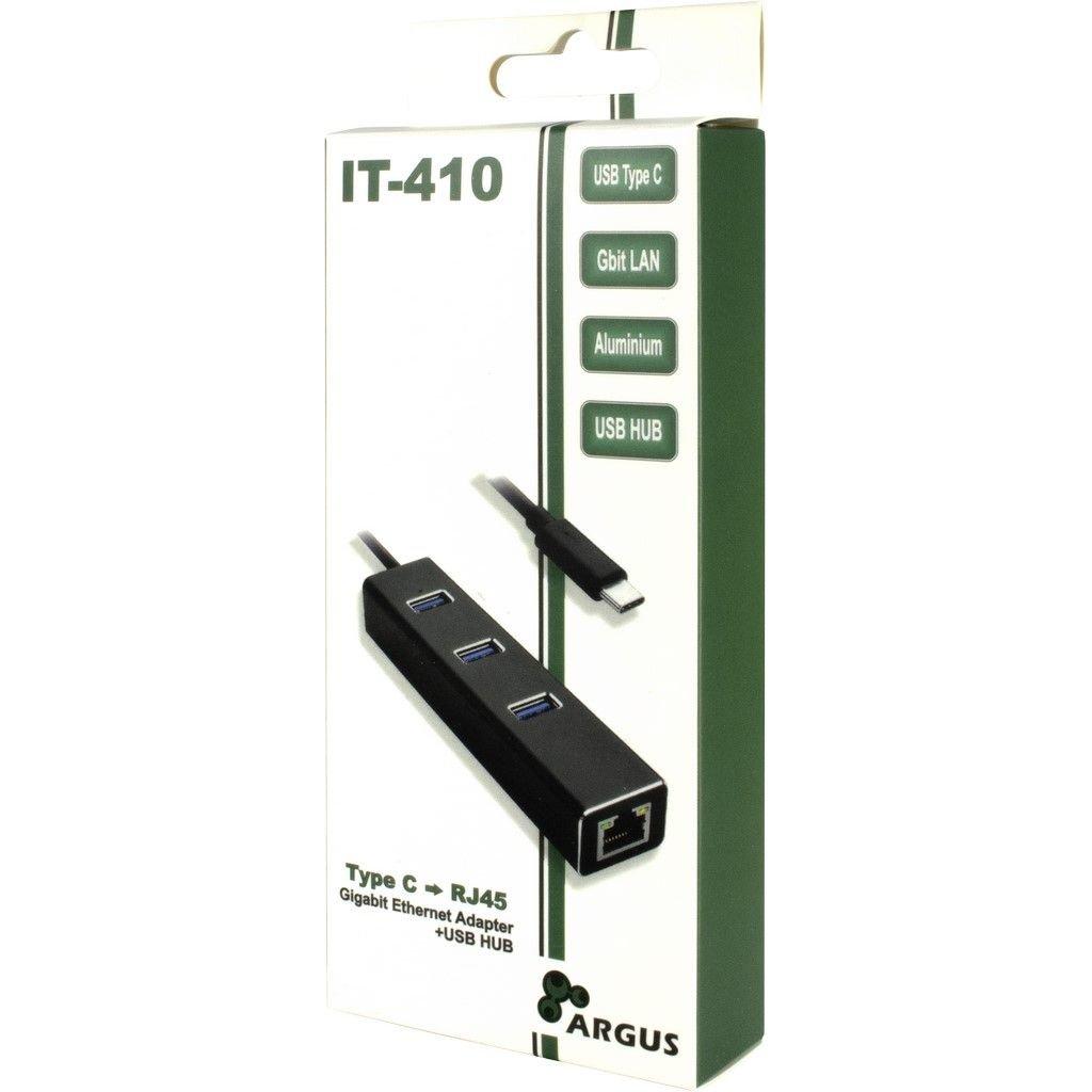 Intertech  ARGUS IT-410 USB 3.2 Gen 1 (3.1 Gen 1) Type-C Noir 