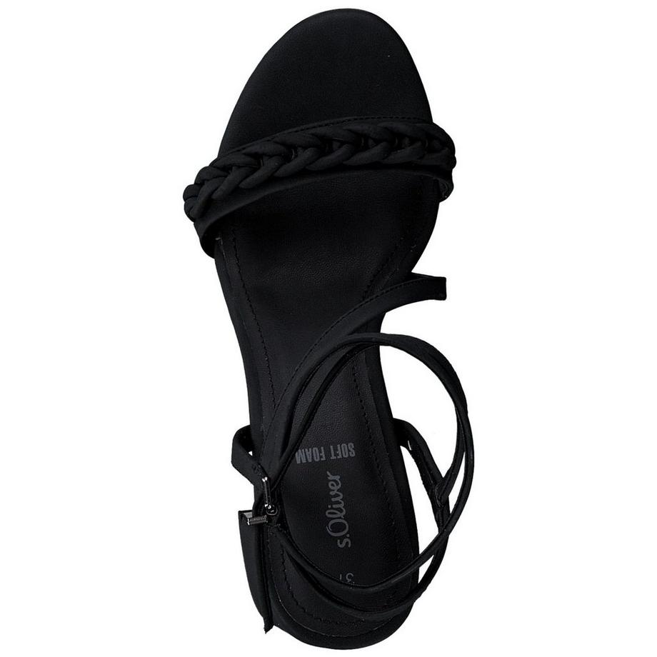 s. Oliver Sandalen mit geflochtenem Riemen und Blockabsatz  