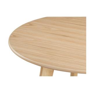 Vente-unique Table ronde ODILE 4 cous Hévéa massif MDF Naturel  