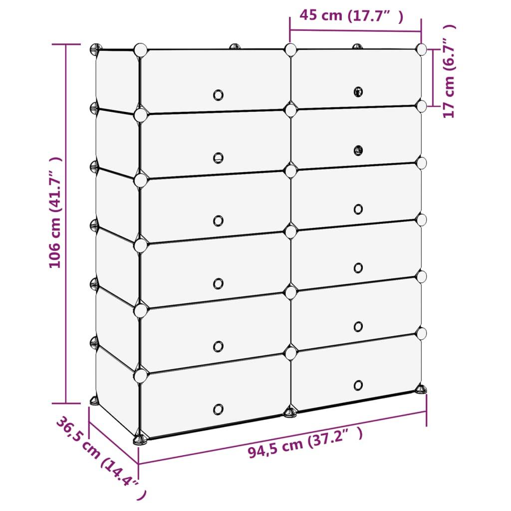 VidaXL scarpiera Polipropilene  