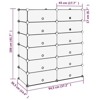 VidaXL scarpiera Polipropilene  