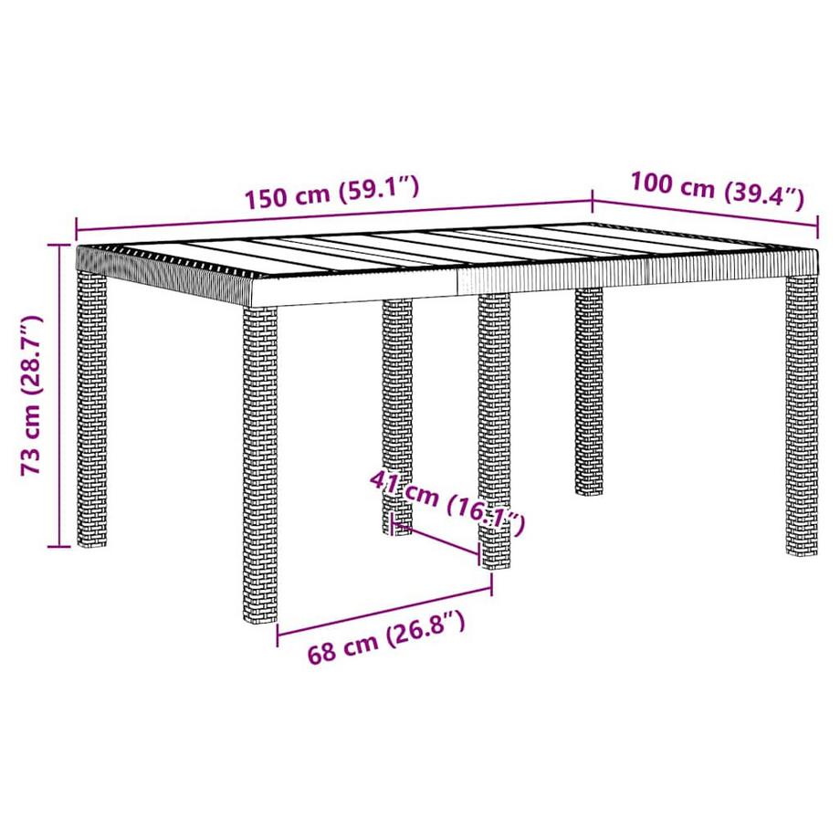 VidaXL Set da Pranzo per Giardino Polipropilene  