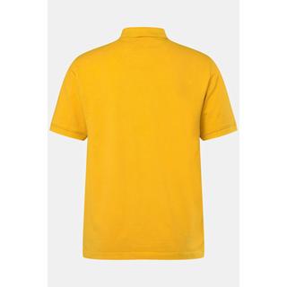 JP1880  Maglia polo di piqué con mezze maniche e applicazioni giallo oro scuro 