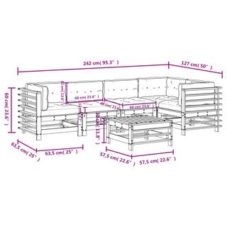 VidaXL Garten lounge set holz  