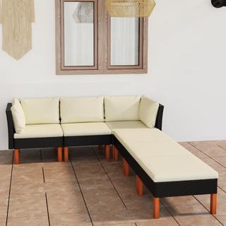 VidaXL Garten-sofa-set poly-rattan  