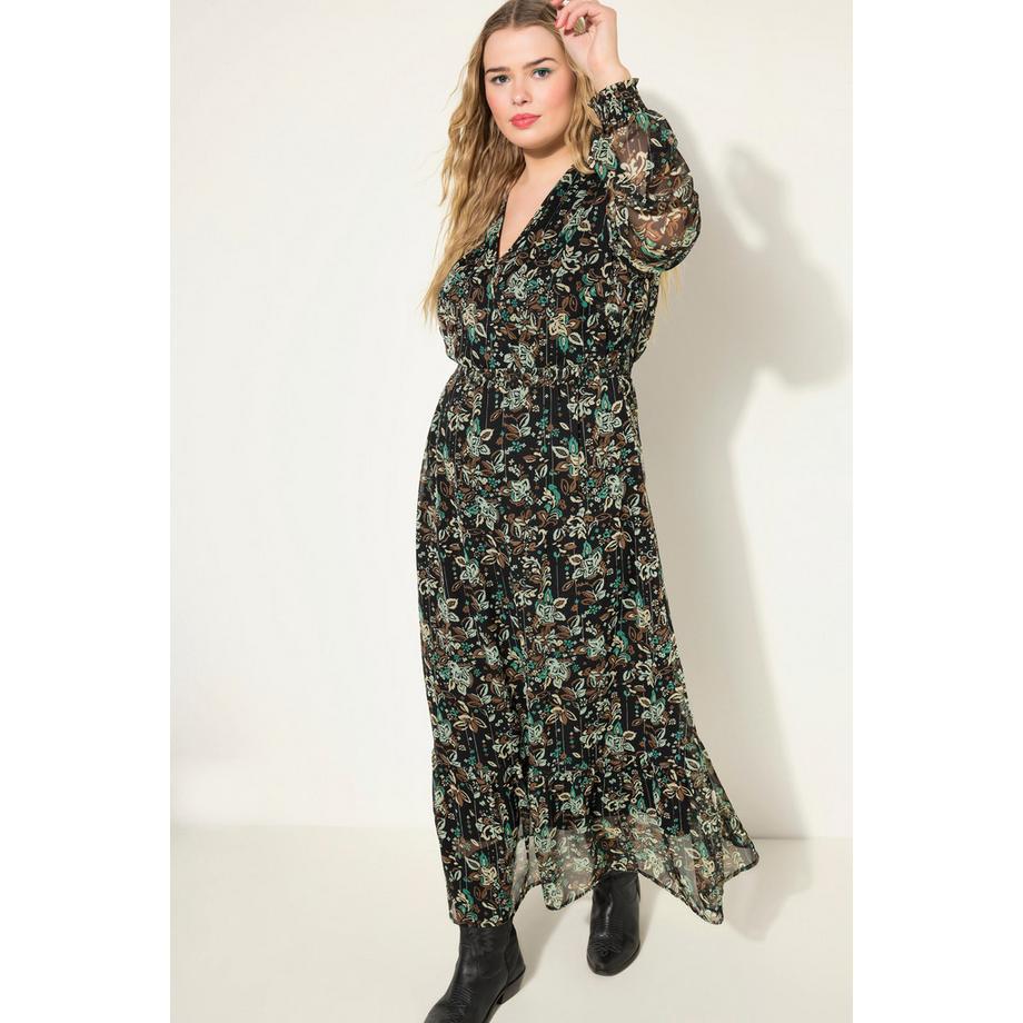 Studio Untold Maxi Abito Taglio Svasato Effetto Incrociato  