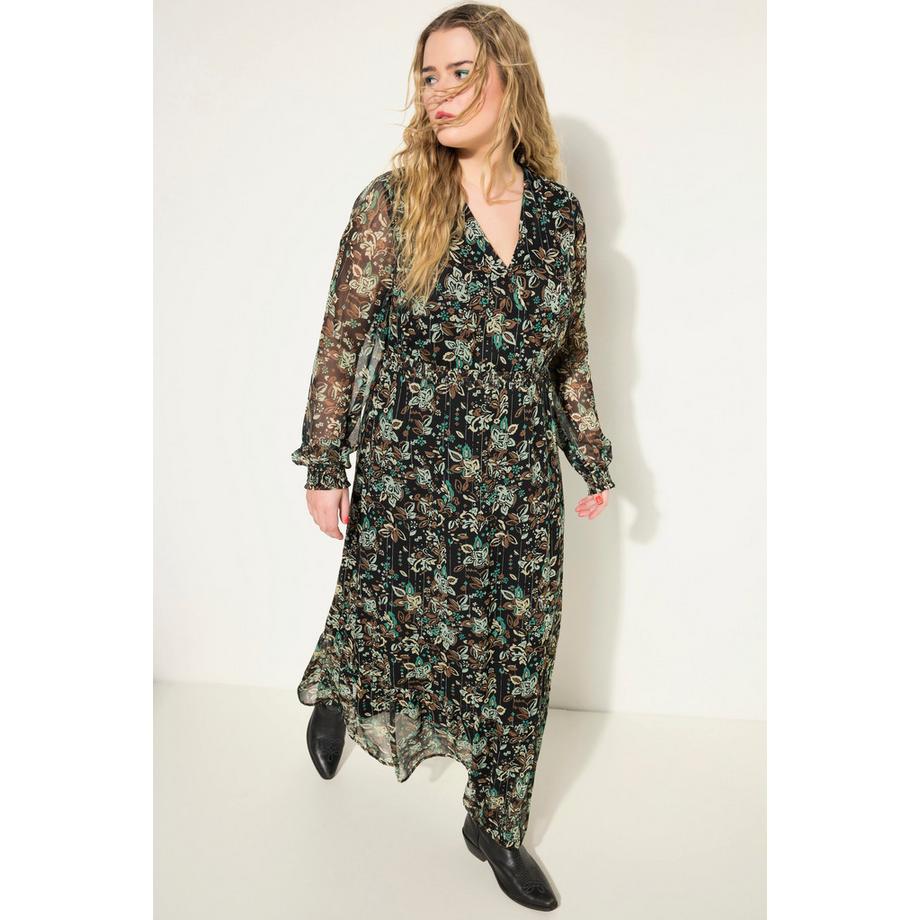 Studio Untold Maxi Abito Taglio Svasato Effetto Incrociato  