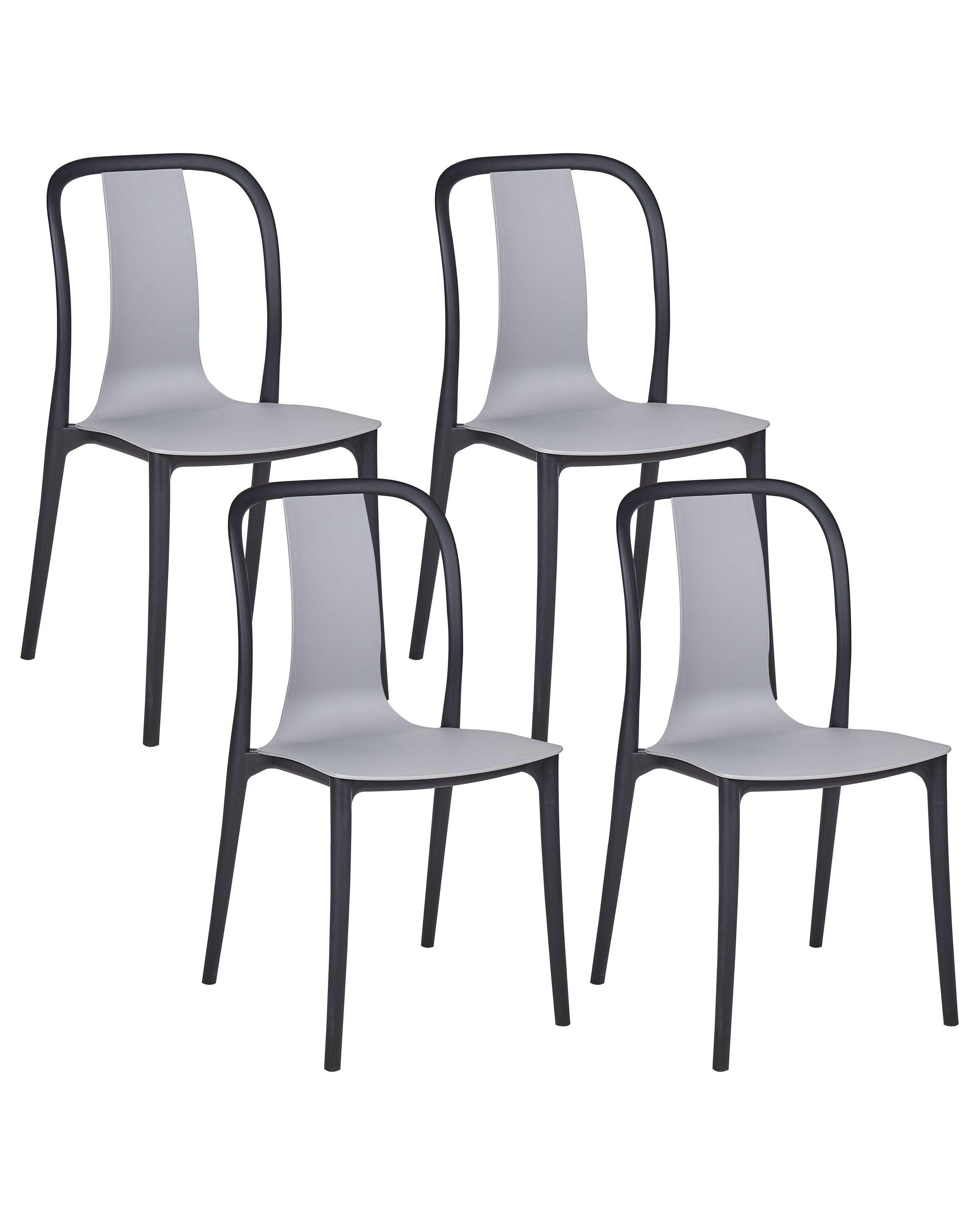 Beliani Lot de 4 chaises en Matière synthétique Moderne SPEZIA  