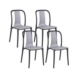 Beliani Lot de 4 chaises en Matière synthétique Moderne SPEZIA  