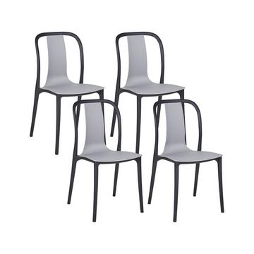 Lot de 4 chaises en Matière synthétique Moderne SPEZIA