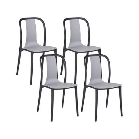 Beliani Lot de 4 chaises en Matière synthétique Moderne SPEZIA  