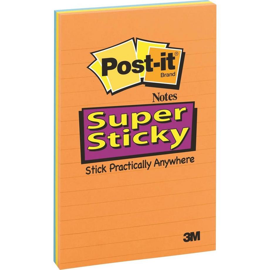 Post-It Notizzettel Super Sticky liniert 3 Blöcke  