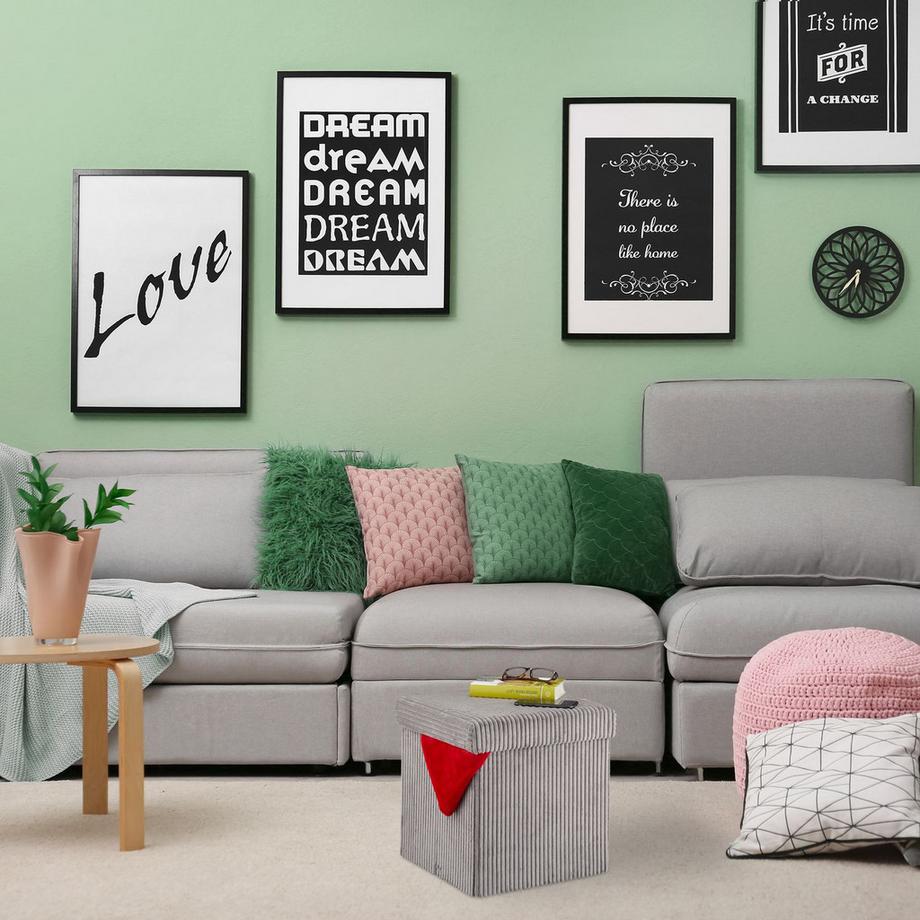 B2X Siège Cube pliable en velours  