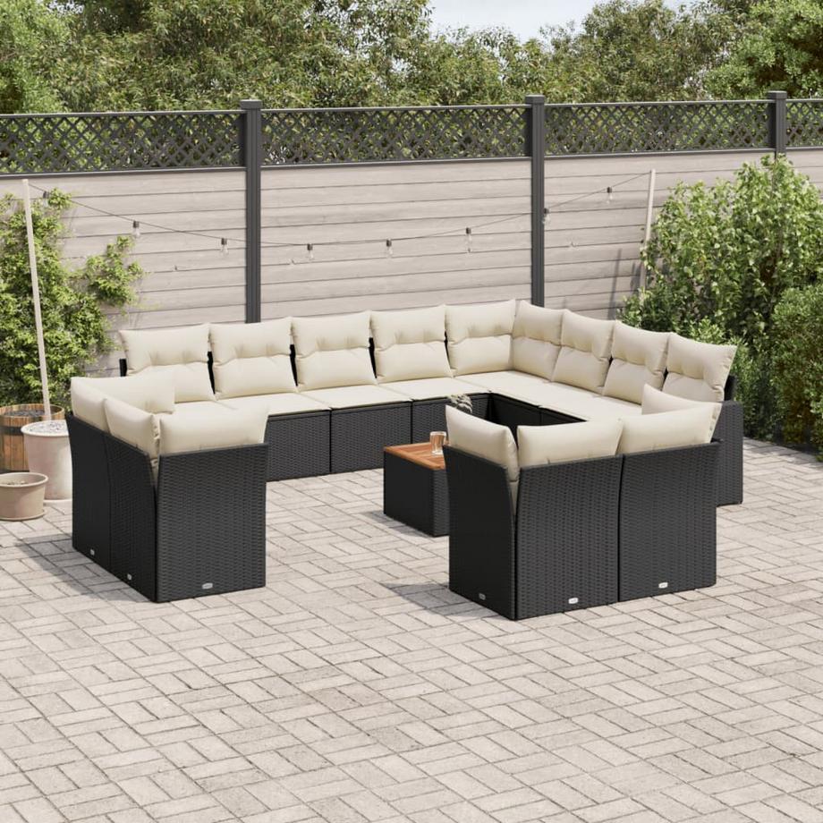 VidaXL set divano da giardino Polirattan  