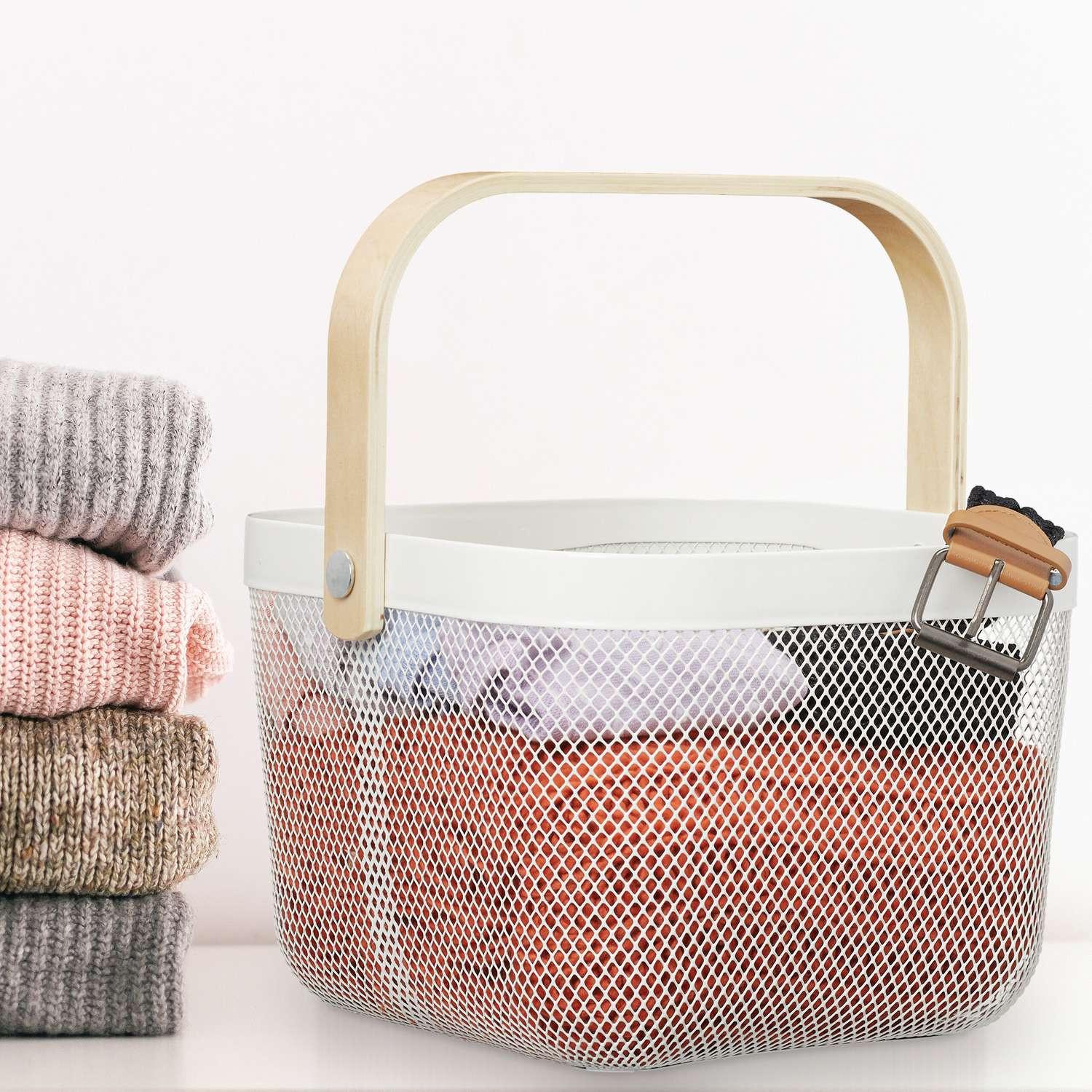 Northix Paniers en fil métallique avec poignées, lot de 2  