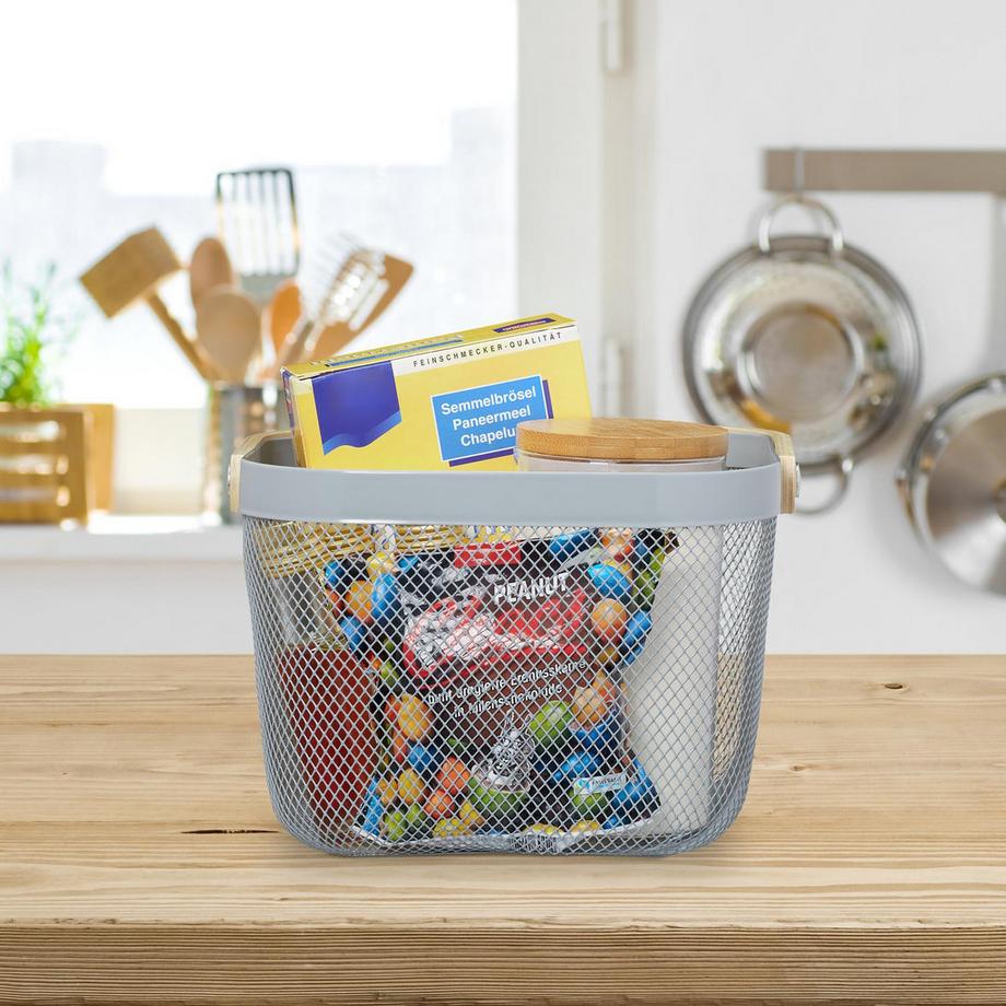 Northix Cestini in filo metallico con manici, confezione da 2  