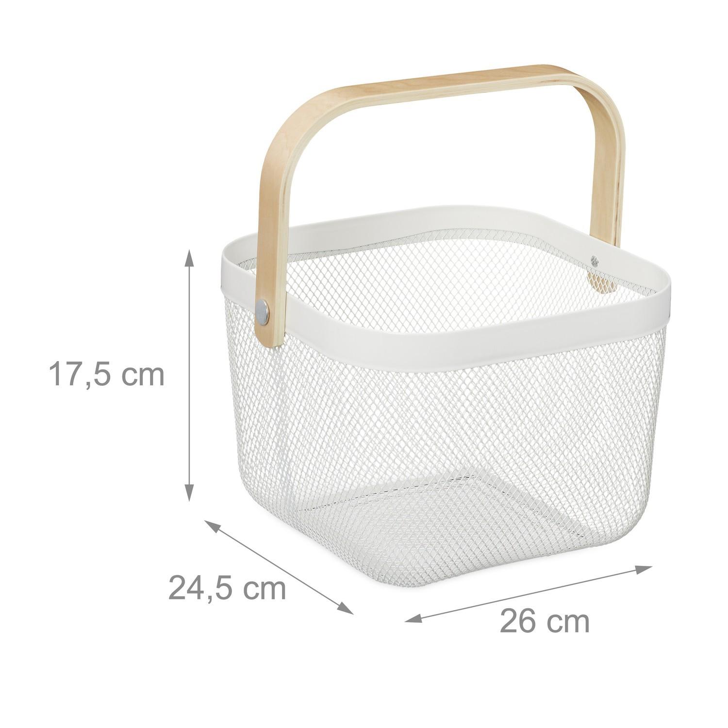 Northix Paniers en fil métallique avec poignées, lot de 2  