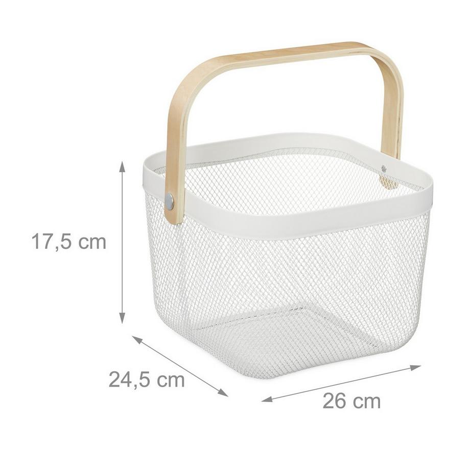 Northix Cestini in filo metallico con manici, confezione da 2  