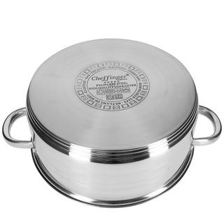 Cheffinger Ensemble de 3 Marmites 26/28/30 cm Inox  