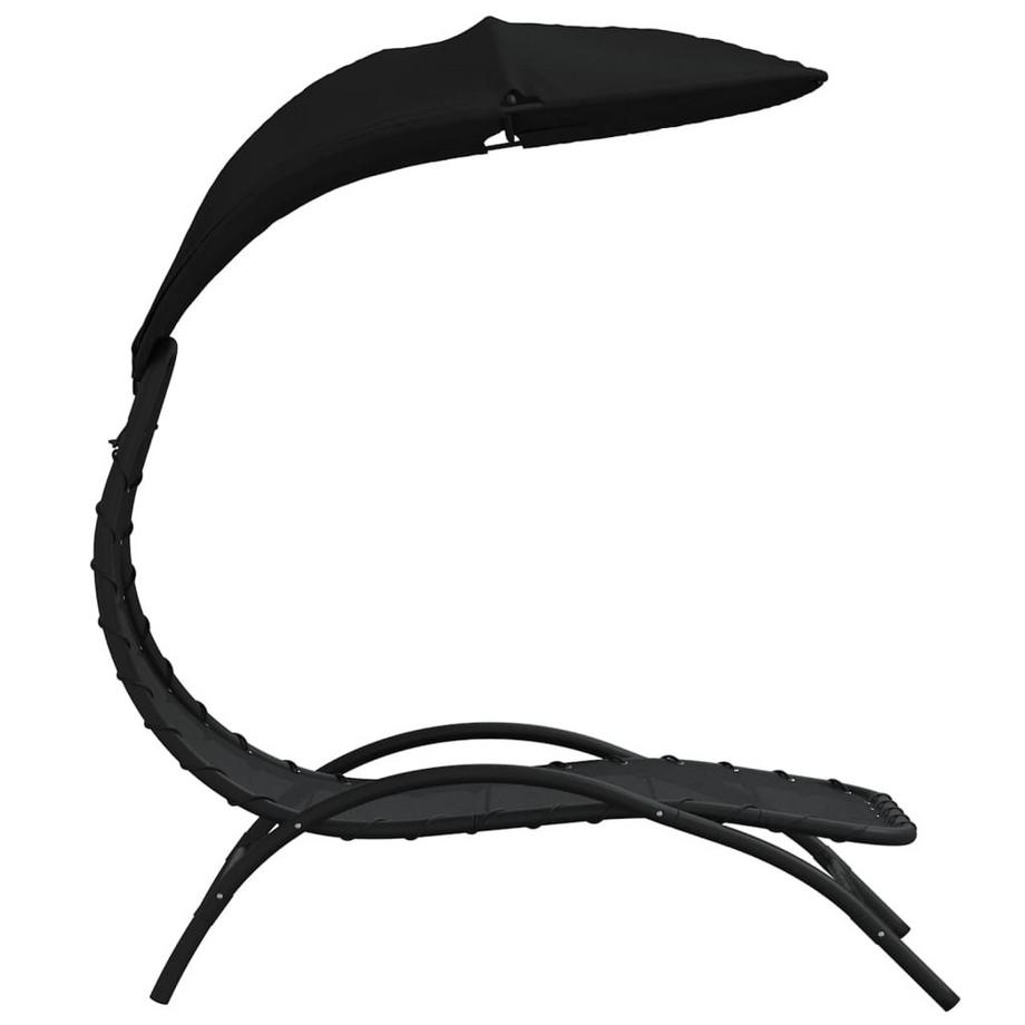 VidaXL Chaise longue avec auvent acier  