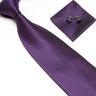 B2X  Accessoires de costumes | Cravate + Mouchoir + Boutons de Manchette - Violet 