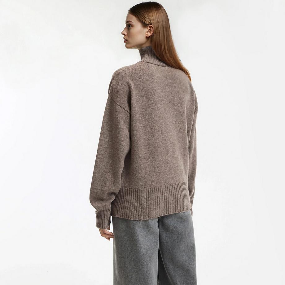 La Redoute Collections Pull col roulé en laine et cachemire  