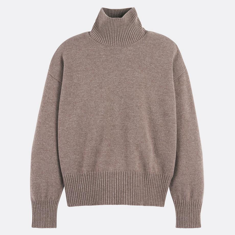 La Redoute Collections Pull col roulé en laine et cachemire  