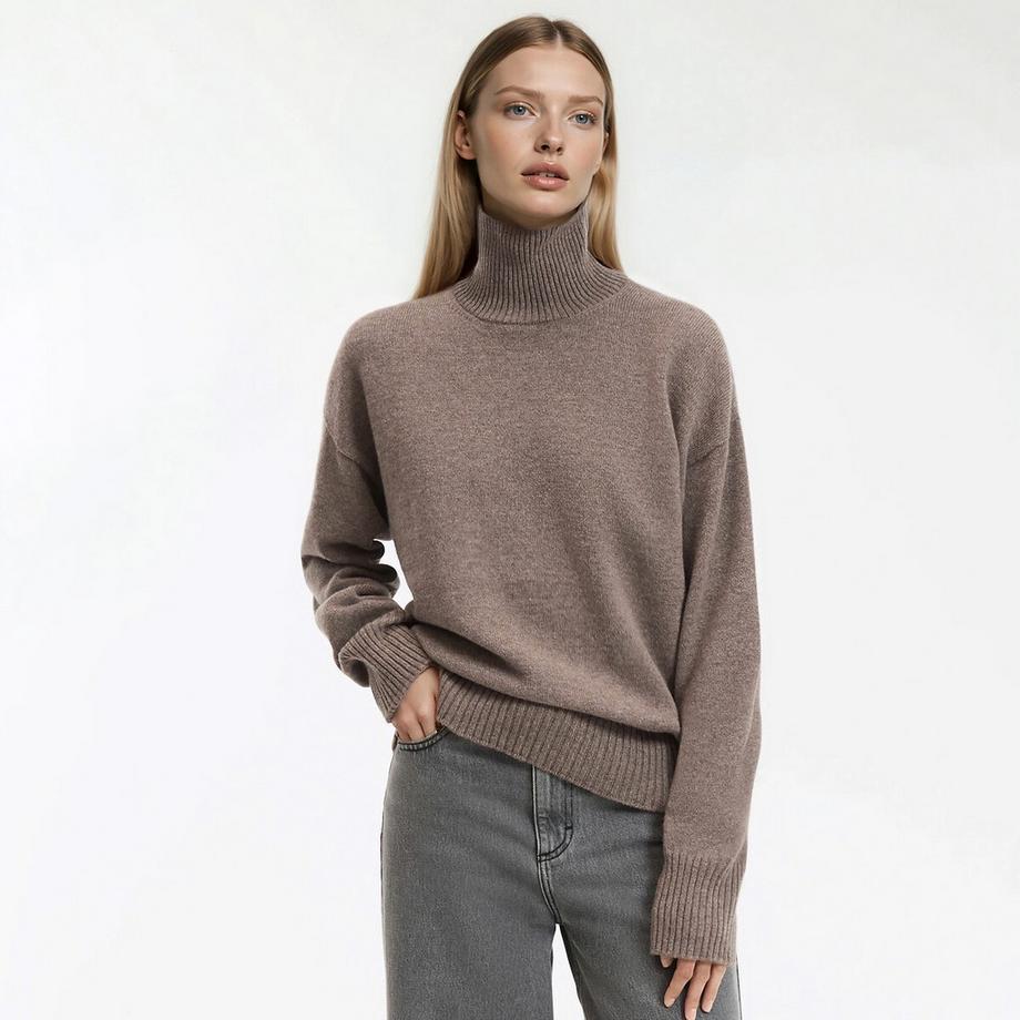 La Redoute Collections Pull col roulé en laine et cachemire  